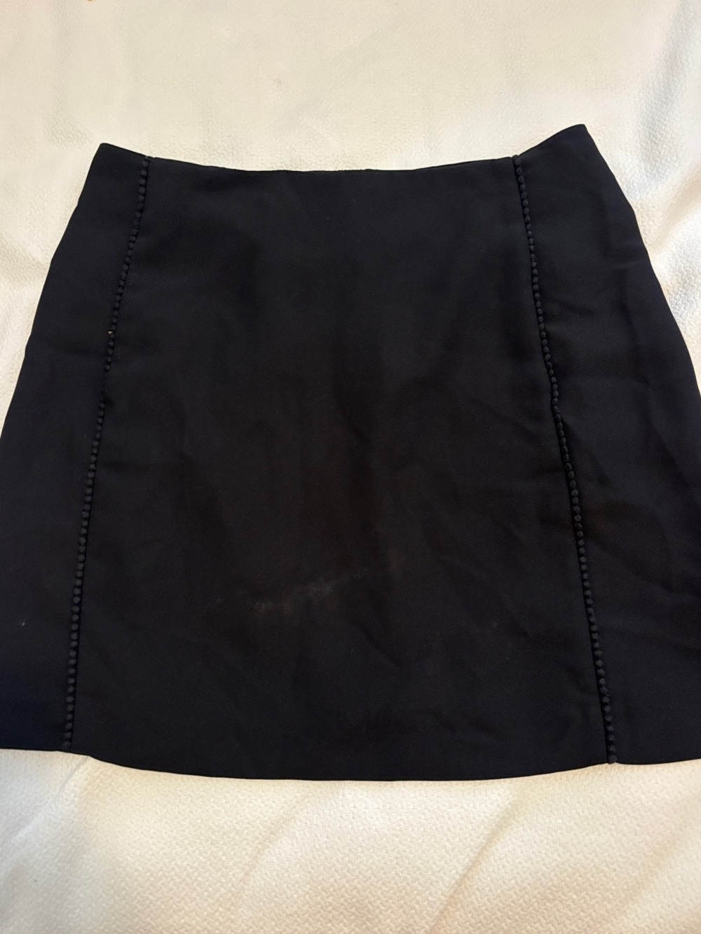 Banana Republic Black Mini Skirt with Side Seam Piping